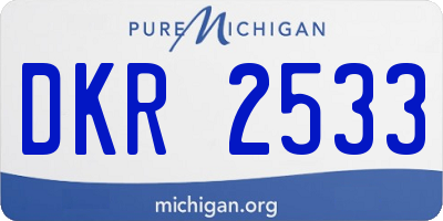 MI license plate DKR2533