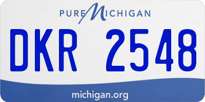 MI license plate DKR2548