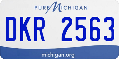 MI license plate DKR2563