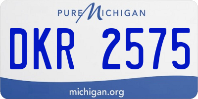 MI license plate DKR2575