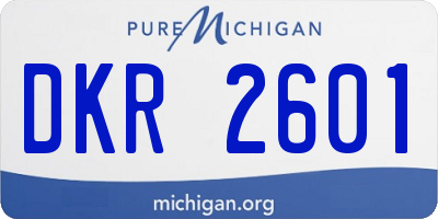 MI license plate DKR2601