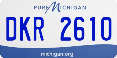 MI license plate DKR2610
