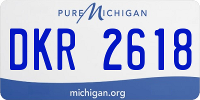 MI license plate DKR2618