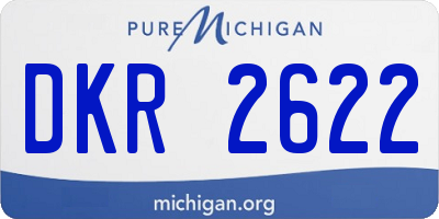 MI license plate DKR2622