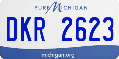 MI license plate DKR2623