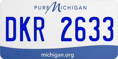 MI license plate DKR2633