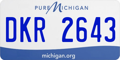 MI license plate DKR2643