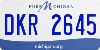MI license plate DKR2645