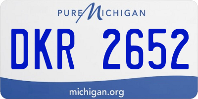 MI license plate DKR2652