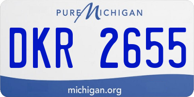 MI license plate DKR2655