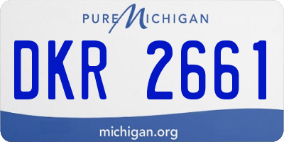 MI license plate DKR2661