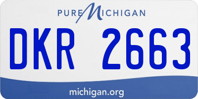 MI license plate DKR2663