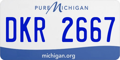 MI license plate DKR2667