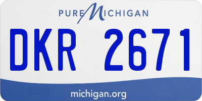 MI license plate DKR2671