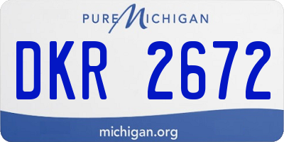 MI license plate DKR2672