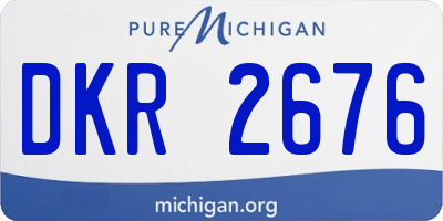 MI license plate DKR2676