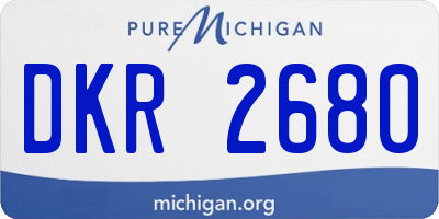 MI license plate DKR2680