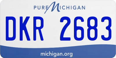 MI license plate DKR2683