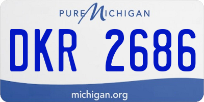 MI license plate DKR2686