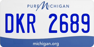 MI license plate DKR2689