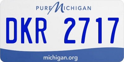 MI license plate DKR2717