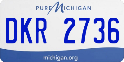 MI license plate DKR2736