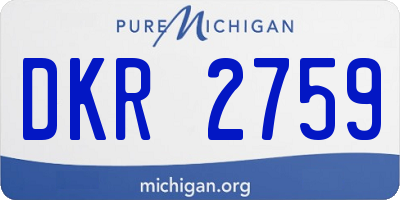 MI license plate DKR2759