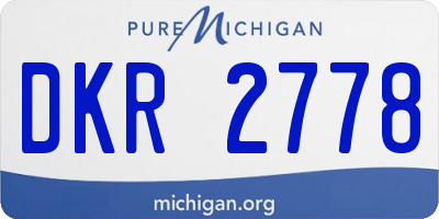 MI license plate DKR2778