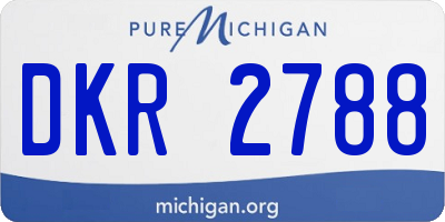 MI license plate DKR2788