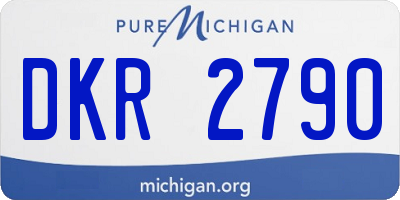 MI license plate DKR2790