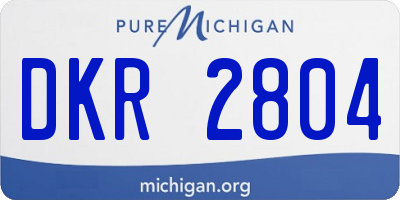MI license plate DKR2804