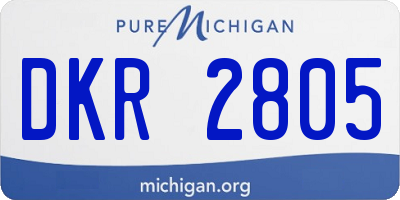 MI license plate DKR2805