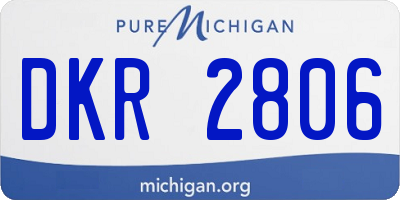 MI license plate DKR2806