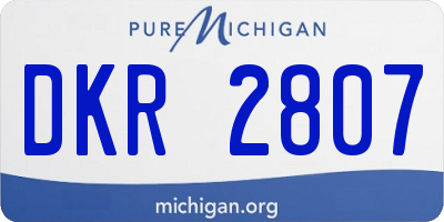 MI license plate DKR2807