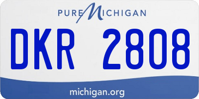 MI license plate DKR2808
