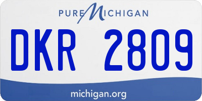 MI license plate DKR2809