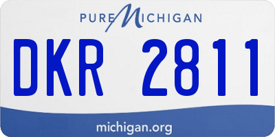MI license plate DKR2811