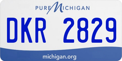 MI license plate DKR2829