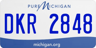 MI license plate DKR2848