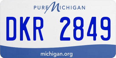 MI license plate DKR2849