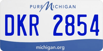MI license plate DKR2854
