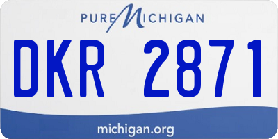 MI license plate DKR2871