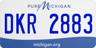 MI license plate DKR2883