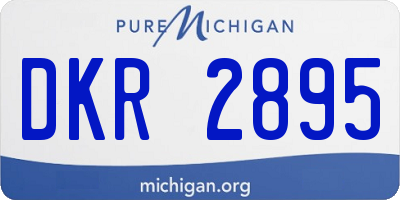 MI license plate DKR2895