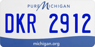 MI license plate DKR2912