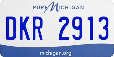 MI license plate DKR2913