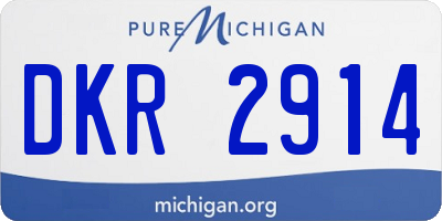 MI license plate DKR2914