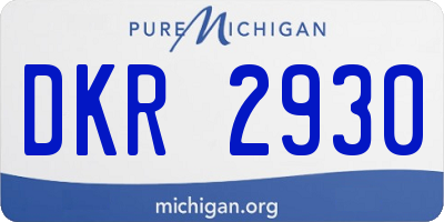 MI license plate DKR2930