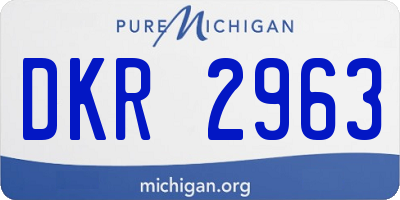 MI license plate DKR2963