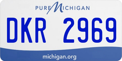 MI license plate DKR2969